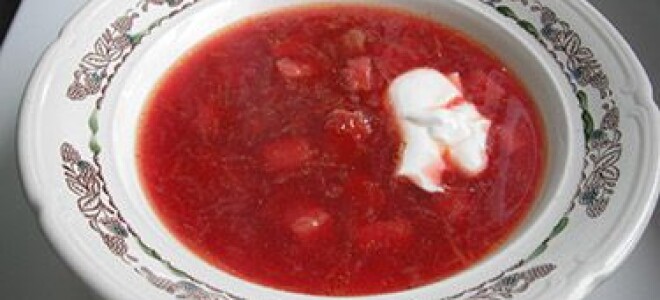 Рецепт приготовления украинского борща