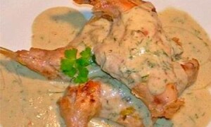 Кролик в белом соусе