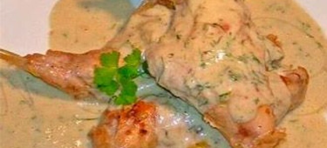 Кролик в белом соусе