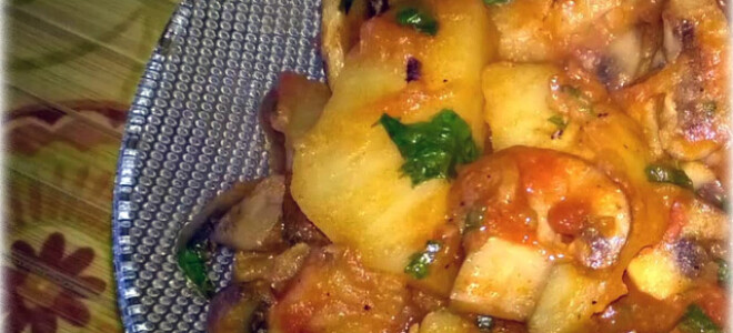 Рецепты приготовления картошки с шампиньонами в мультиварке